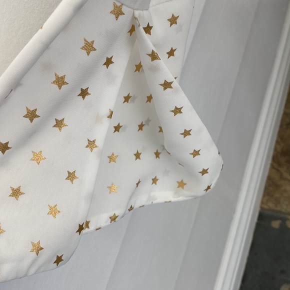 Shining Star Bow Blouse Classic Bow Tie Top made with ultimate patriotic Stars - Picture 6 of 10